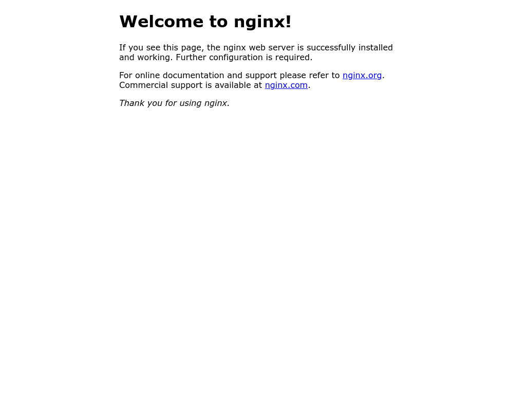 Welcome to nginx!