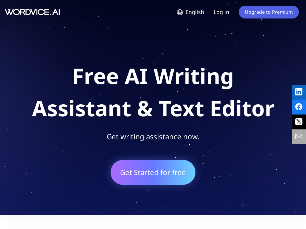 Free AI Writing Assistant & AI Text Editor | Wordvice AI