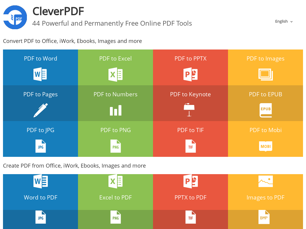 CleverPDF - 44 Free Online PDF Tools