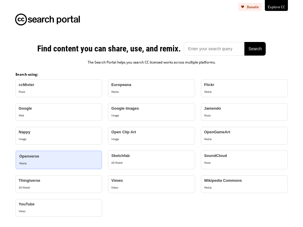 CC Search Portal