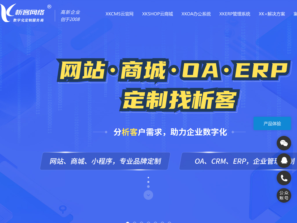 企业网站建设|江门网站建设|OA定制|ERP系统开发-析客网络