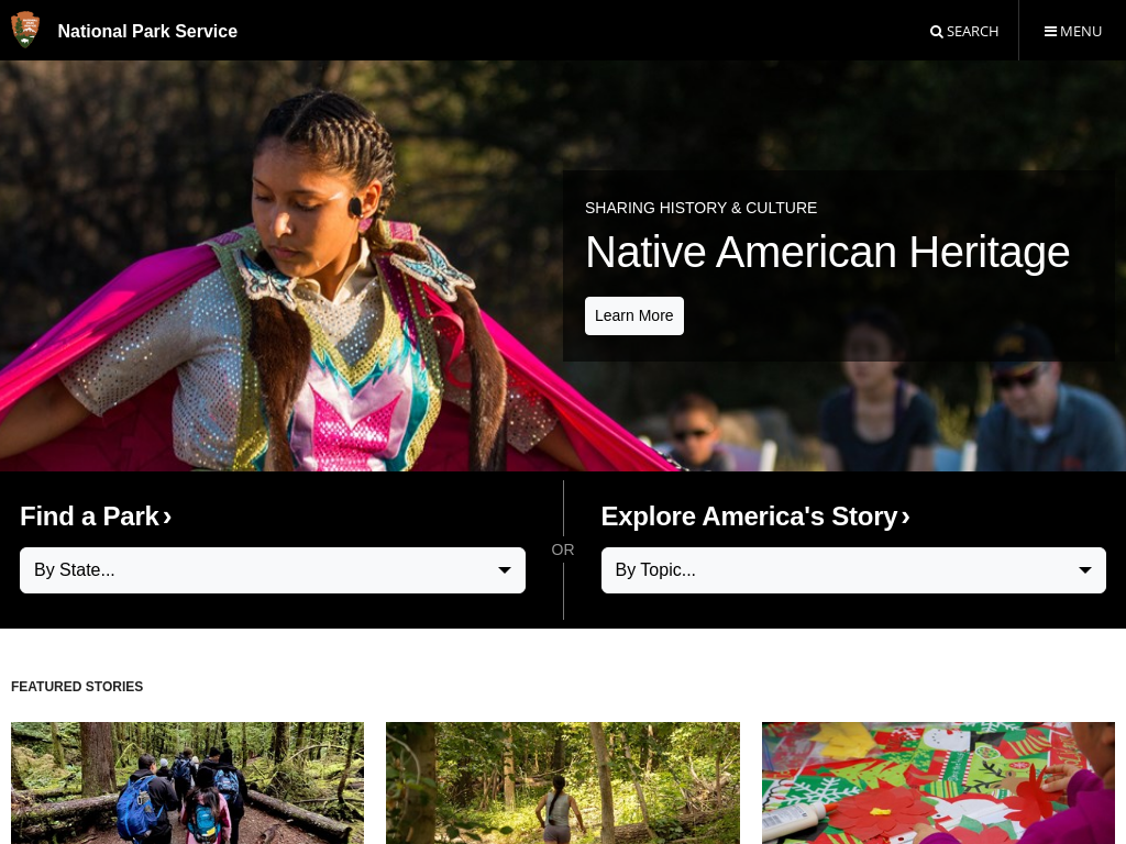 NPS.gov Homepage (U.S. National Park Service)