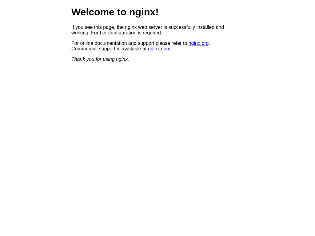 Welcome to nginx!