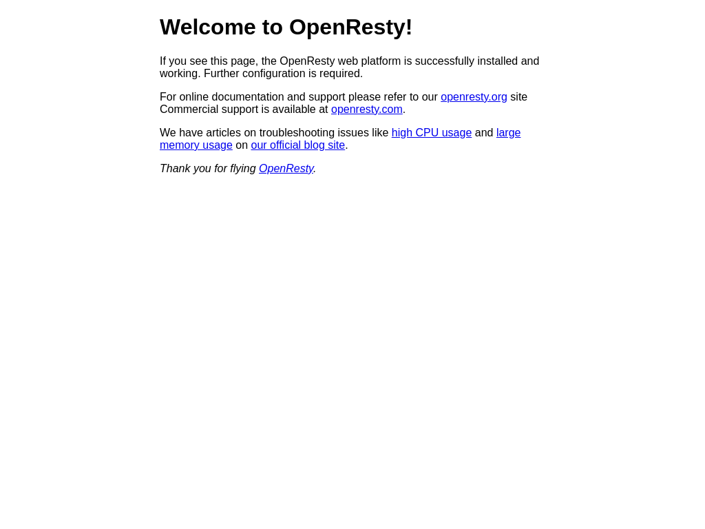 Welcome to OpenResty!