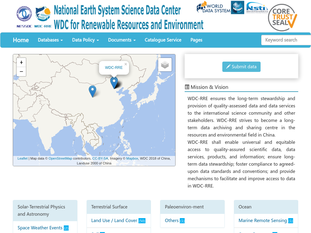 World Data Center for Renewable Resourees and Enviornment,Beijing,China