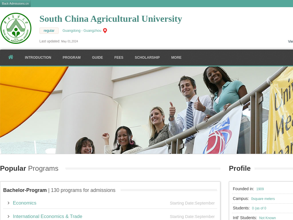 South China Agricultural University |Apply Online | Study in china & scau.admissions.cn