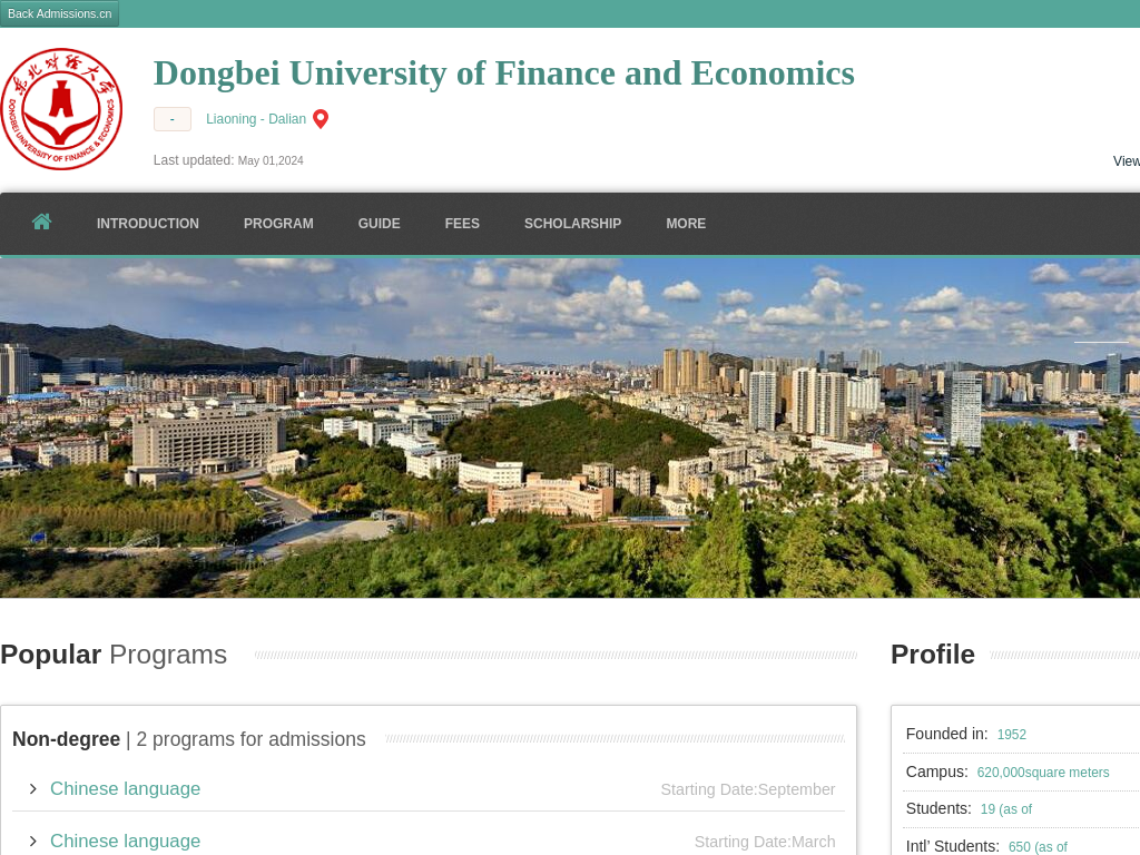 Dongbei University of Finance and Economics |Apply Online | Study in china & dufe.admissions.cn