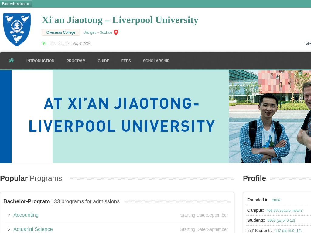 Xi'an Jiaotong – Liverpool University |Apply Online | Study in china & xjtlu.admissions.cn