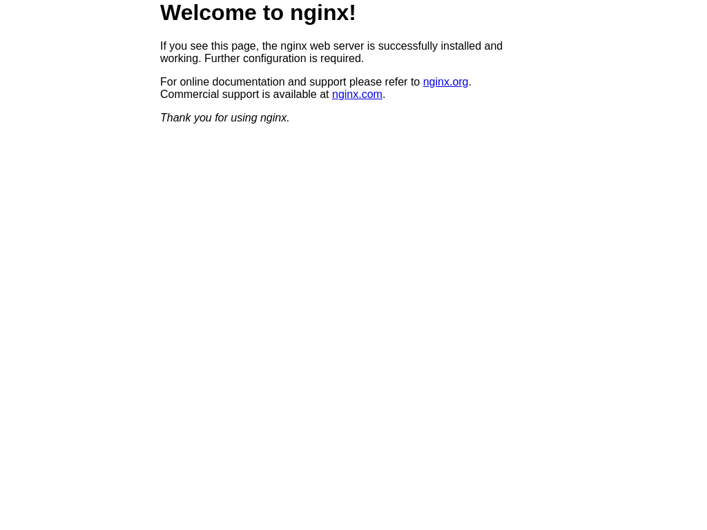 Welcome to nginx!